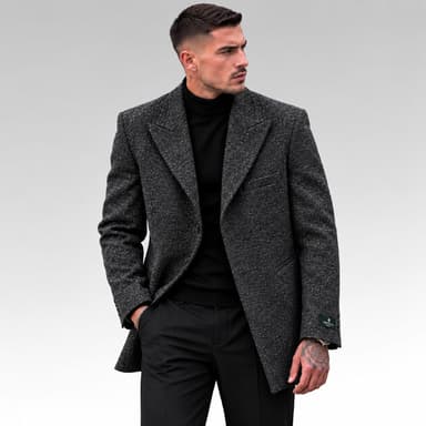 نیم پالتو مردانه داخل آستر کد LP-0140- مشکی